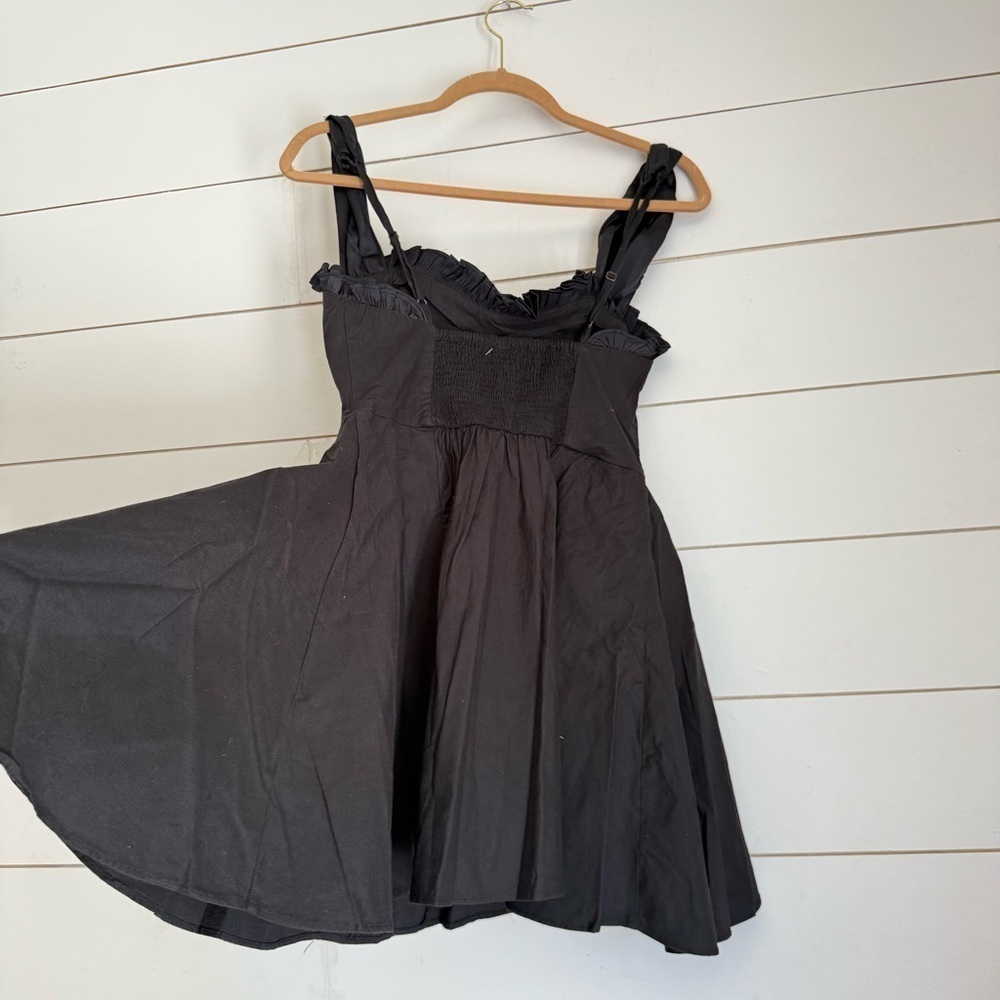 NWOT Free People midnight magic mini skater dress in black - Picture 13 of 13